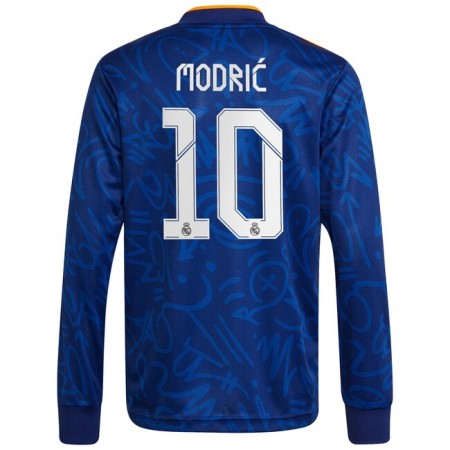 Fußballtrikots Real Madrid Luka Modrić 10 Auswärts Trikotsatz 2021-2022 Langarm